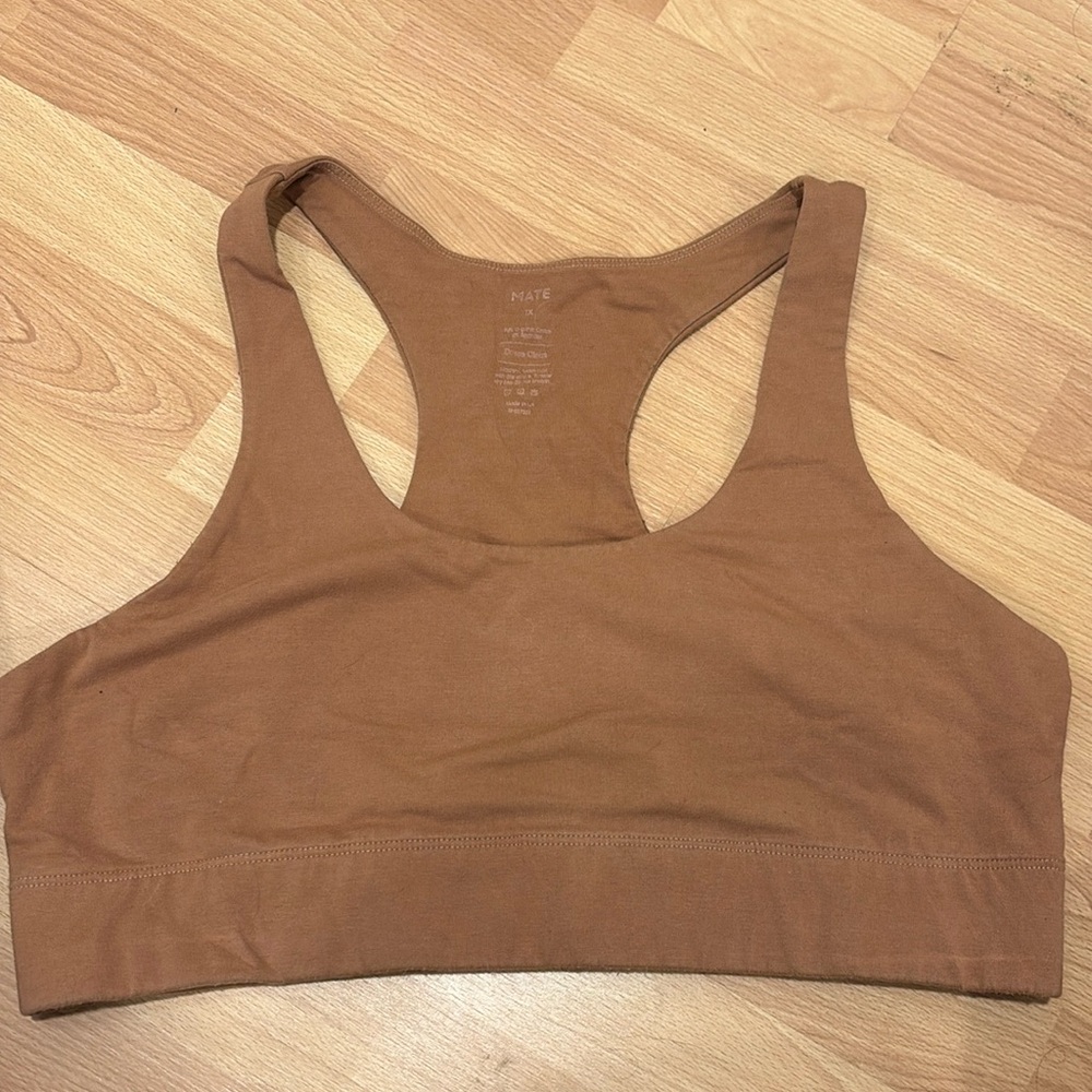 Mate The Label 1X organic cotton stretch sports bra